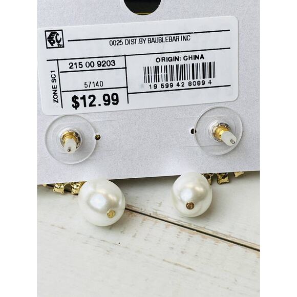 SUGARFIX by BaubleBar Evil Eye Faux Pearl Tear Drop New - Picture 4 of 7